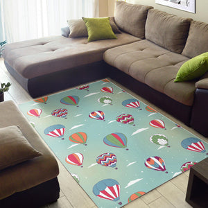 Hot Air Balloon Design Pattern Area Rug