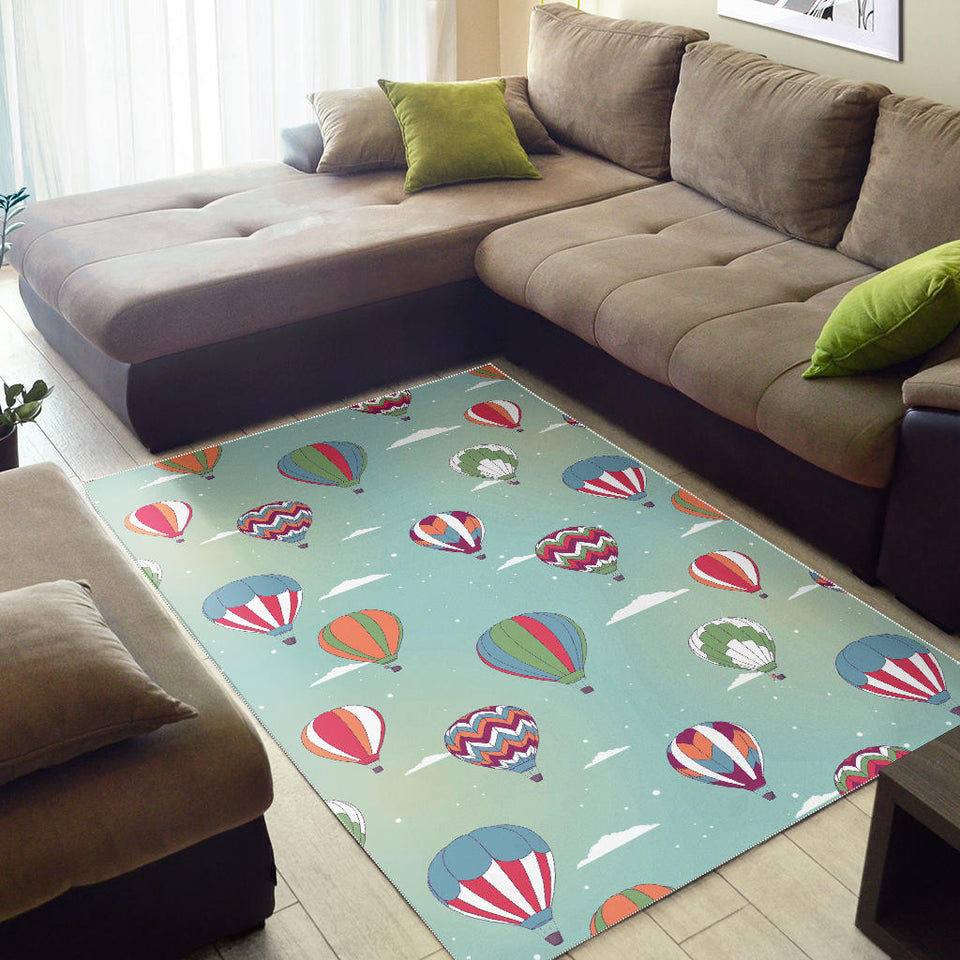 Hot Air Balloon Design Pattern Area Rug