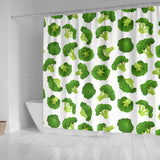 Cute Broccoli Pattern Shower Curtain Fulfilled In US