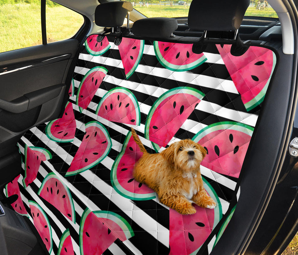 Watercolor Paint Textured Watermelon Pieces Dog Car Seat Covers