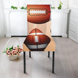 American Football Ball Design Pattern Dining Chair Slipcover