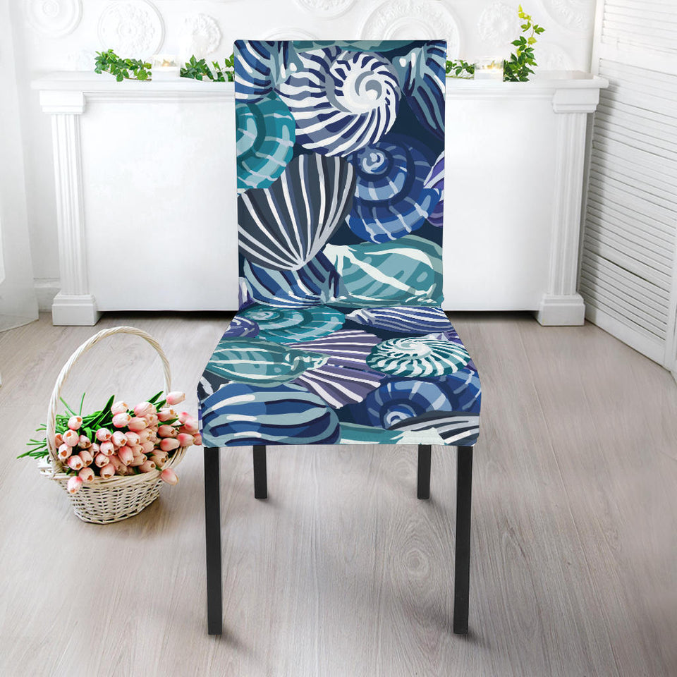 Shell Design Pattern Dining Chair Slipcover