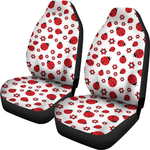 Ladybug Pattern Print Design 04 Universal Fit Car Seat Covers