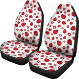 Ladybug Pattern Print Design 04 Universal Fit Car Seat Covers