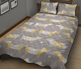 Cute dachshund dog pattern Quilt Bed Set