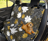 Beautiful Gold Autumn Maple Leaf Pattern Dog Car Seat Covers