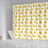 Oranges Leaves Pattern Shower Curtain Fulfilled In US