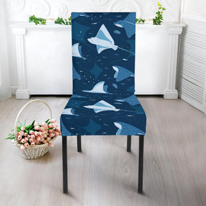 Stingray Pattern Print Design 04 Dining Chair Slipcover