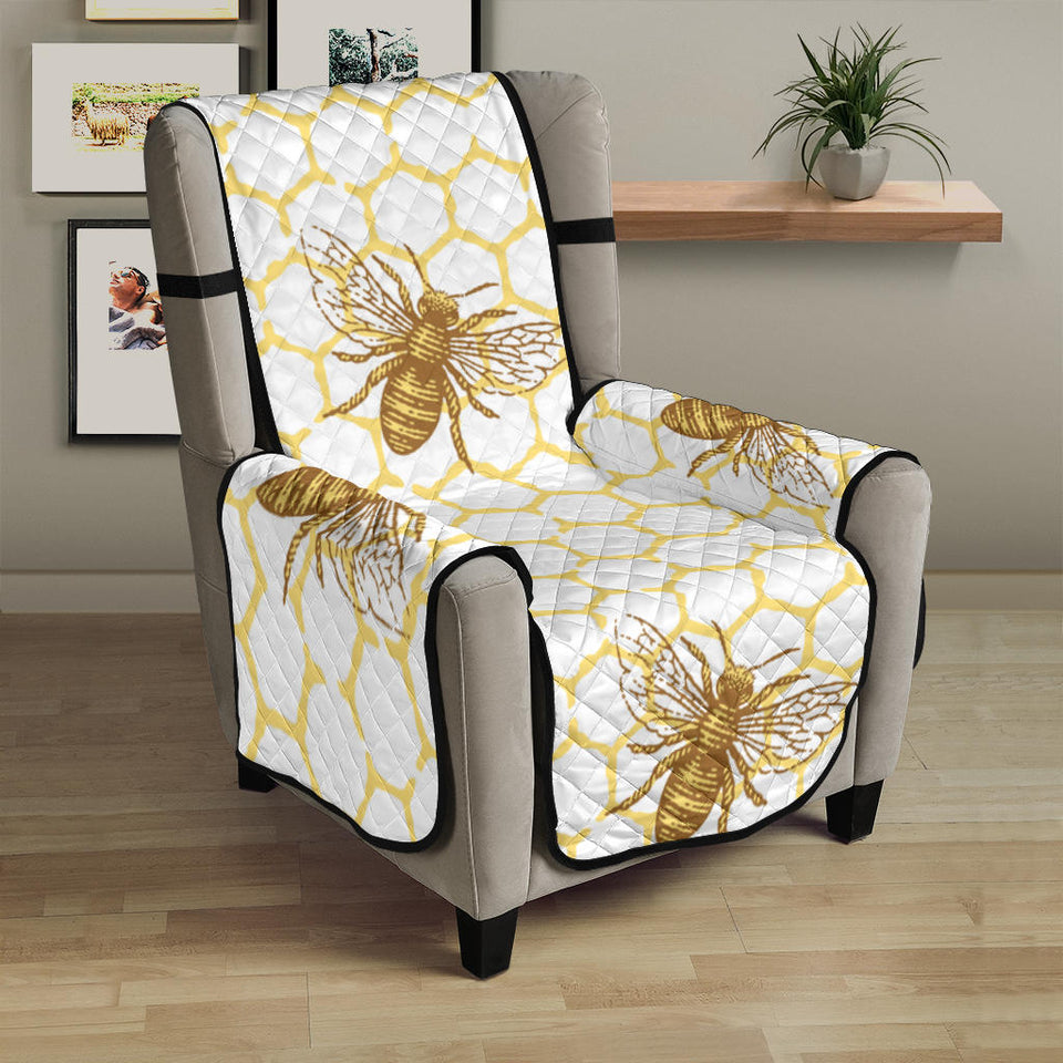 Bee honeycomb seamless design pattern Chair Cover Protector