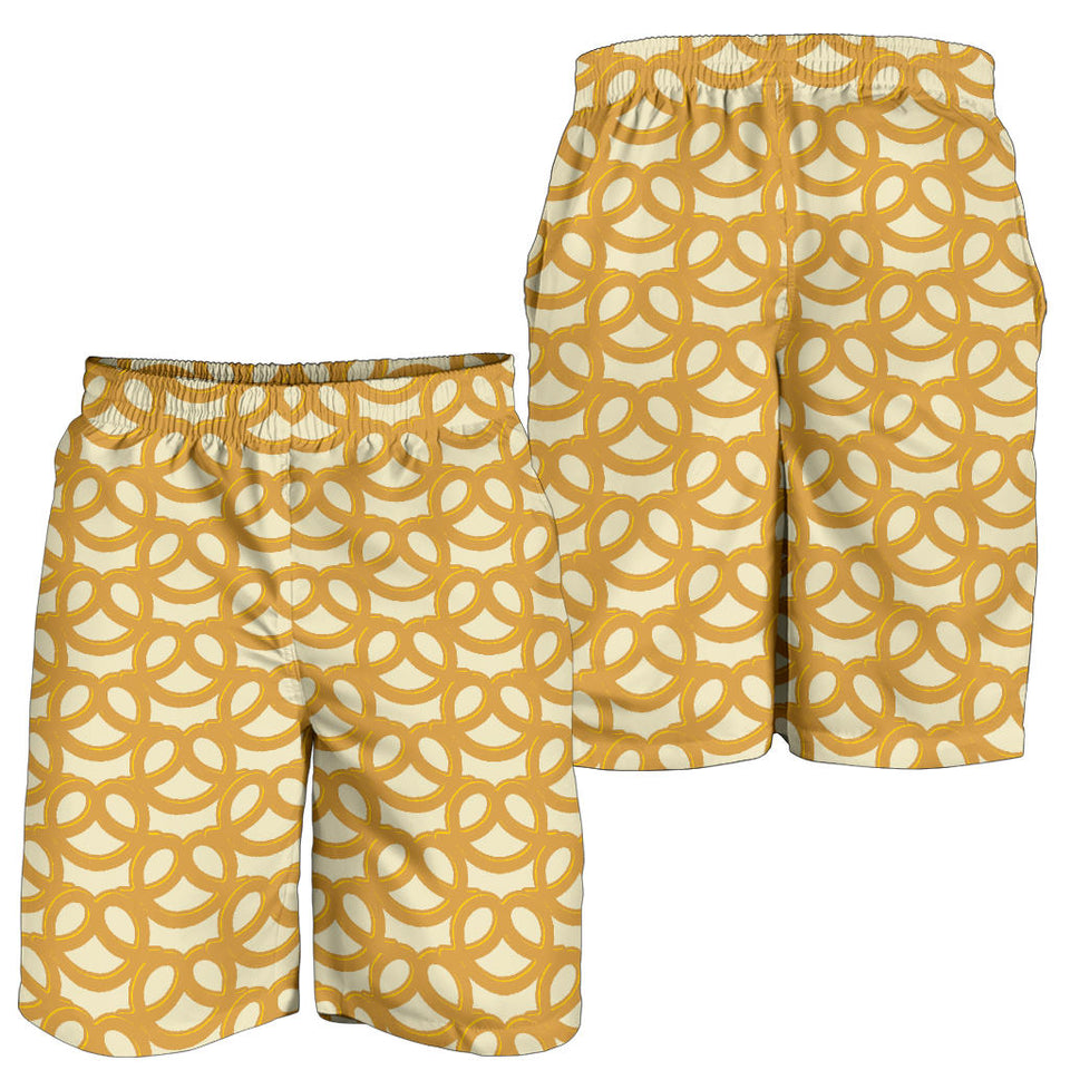 Pretzels Pattern Print Design 01 Men Shorts