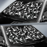 Crow Illustration Pattern Car Sun Shade
