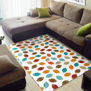 Colorful American Football Ball Pattern Area Rug