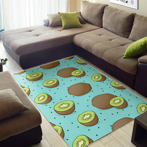 Kiwi Blue Background Area Rug