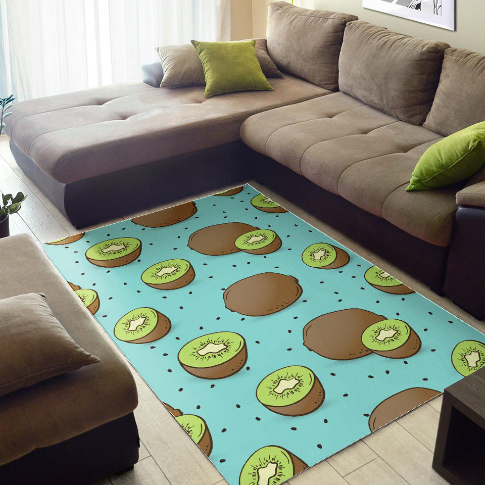 Kiwi Blue Background Area Rug