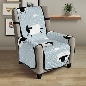 Sheep polka dot cloud pattern Chair Cover Protector