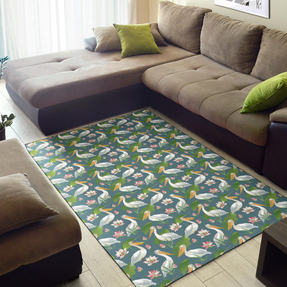 Pelican Pattern Print Design 04 Area Rug