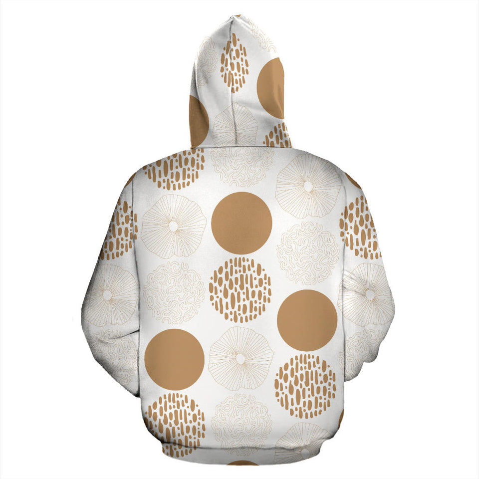Gold Texture Mushroom Pattern Men Women Pullover Hoodie
