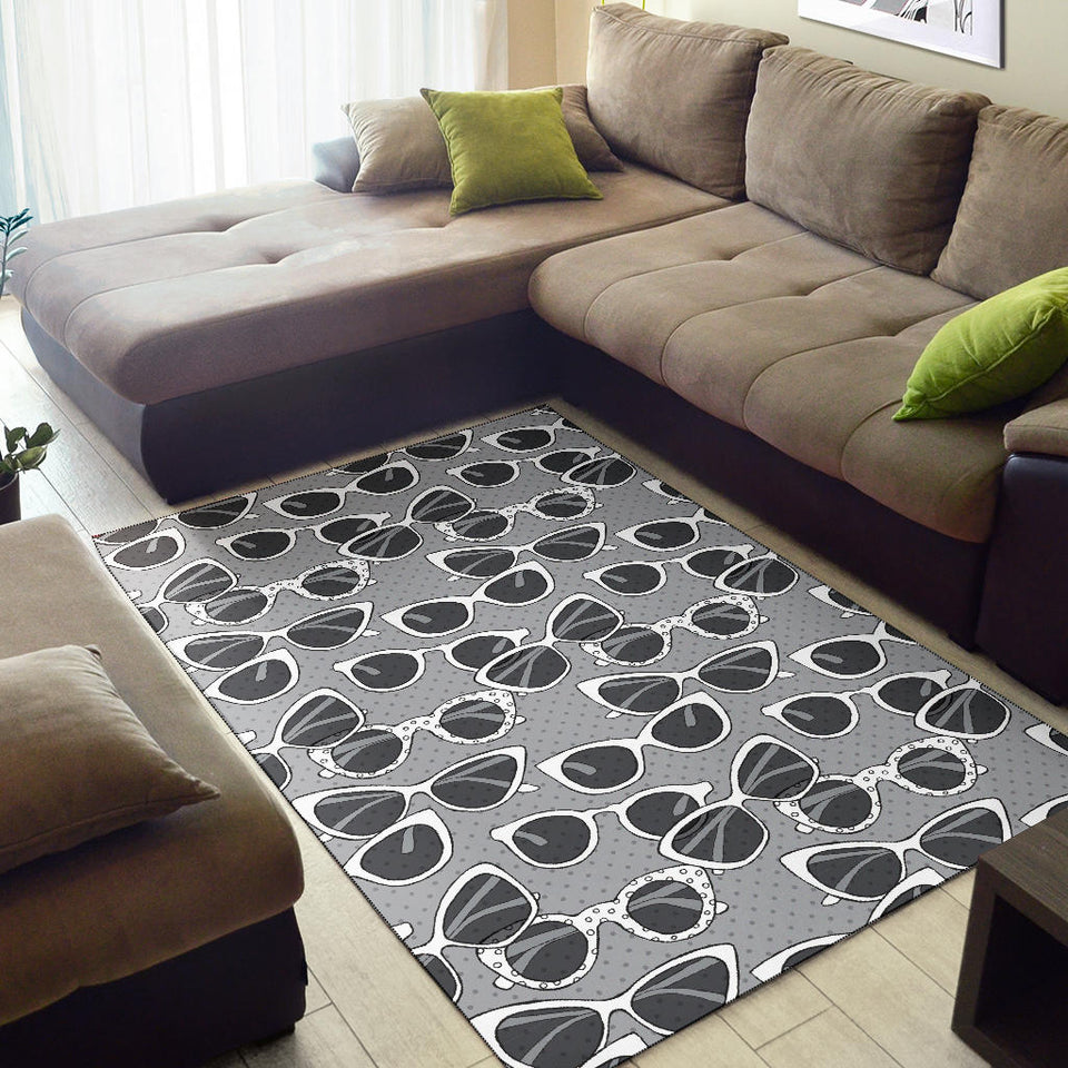 Sun Glasses Pattern Print Design 04 Area Rug