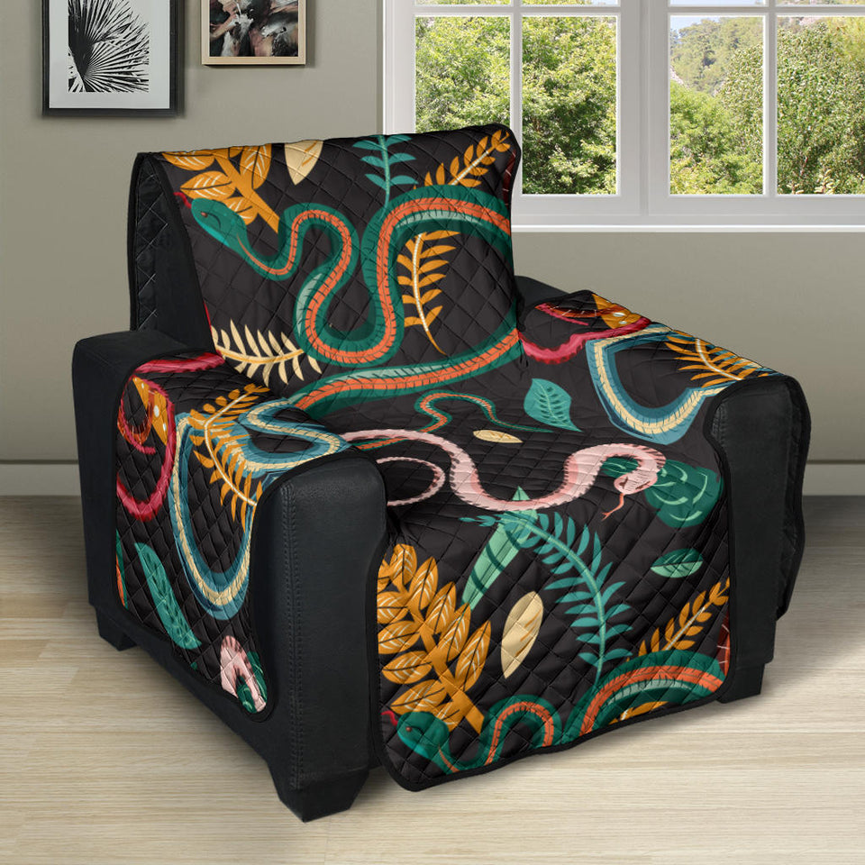 Colorful snake plant pattern Recliner Cover Protector