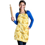 Saxophone Cornet Pattern Yellow Background Adjustable Apron
