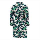 Pelican Pattern Print Design 03 Men's Bathrobe