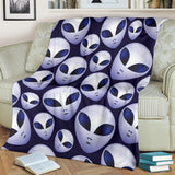 Alien Pattern Print Design 01 Premium Blanket