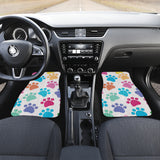 Dog Paws Pattern Print Design 01 Front and Back Car Mats