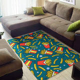French Fries Red Paper Box Pattern Area Rug