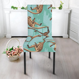 Monkey Palm Tree Background Dining Chair Slipcover