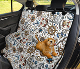 Cute Nautical Steering Wheel Anchor Pattern Dog Car Seat Covers