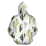Cute Cactus Pattern Zip Up Hoodie