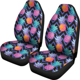 Pineapples Pattern Zigzag Background  Universal Fit Car Seat Covers