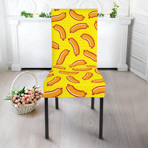 Sausage Pattern Print Design 01 Dining Chair Slipcover