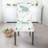 Cute Rhino Pattern Dining Chair Slipcover