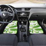 Cucumber Whole Slices Pattern Front And Back Car Mats
