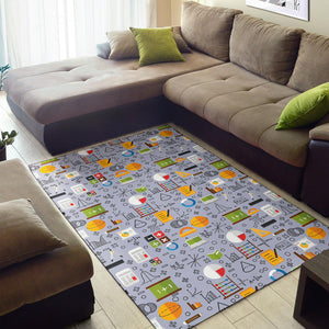 Math Pattern Print Design 04 Area Rug