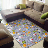 Math Pattern Print Design 04 Area Rug