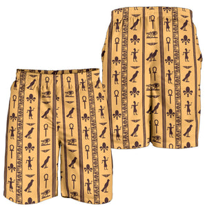Egypt Hieroglyphics Pattern Print Design 02 Men Shorts