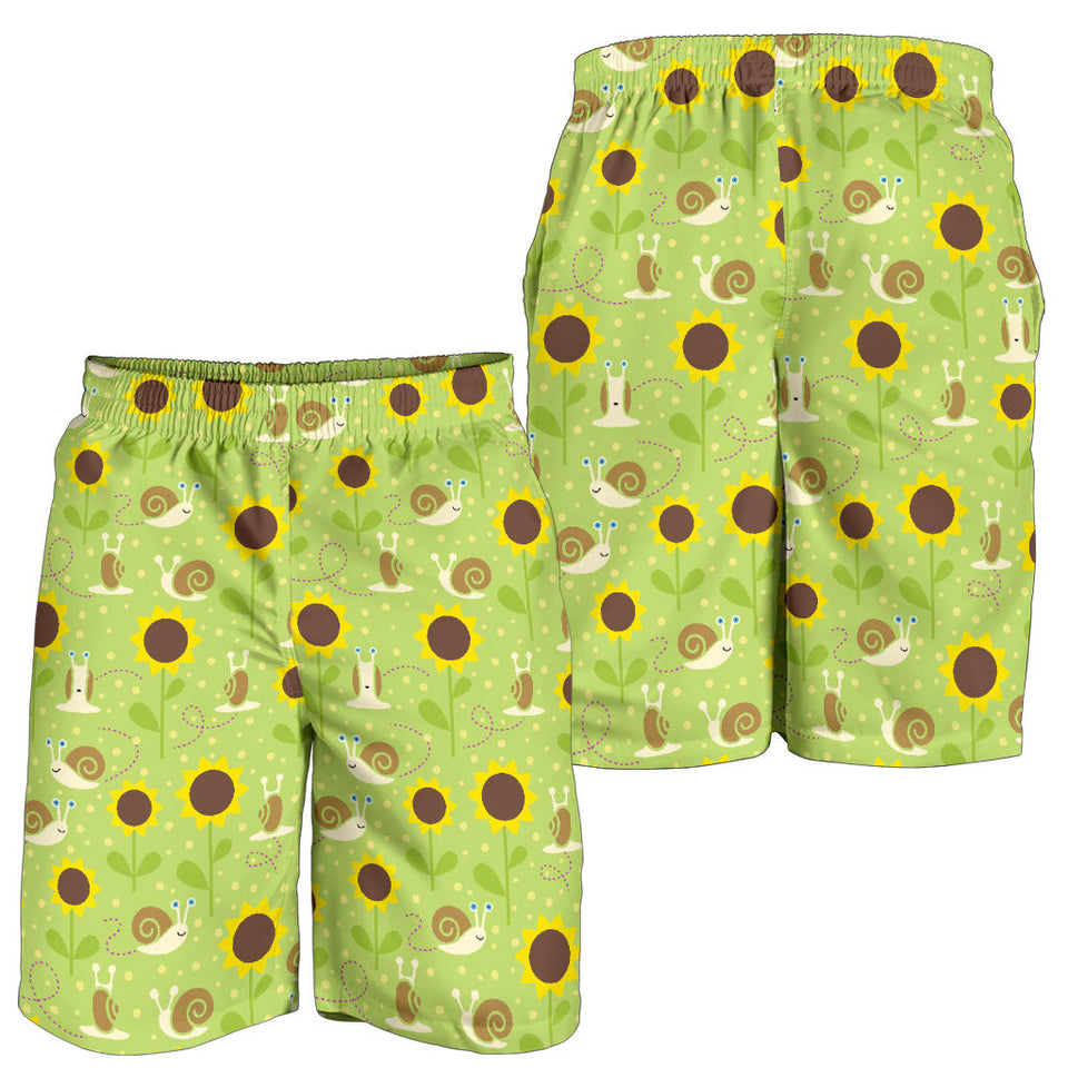 Snail Pattern Print Design 01 Men Shorts