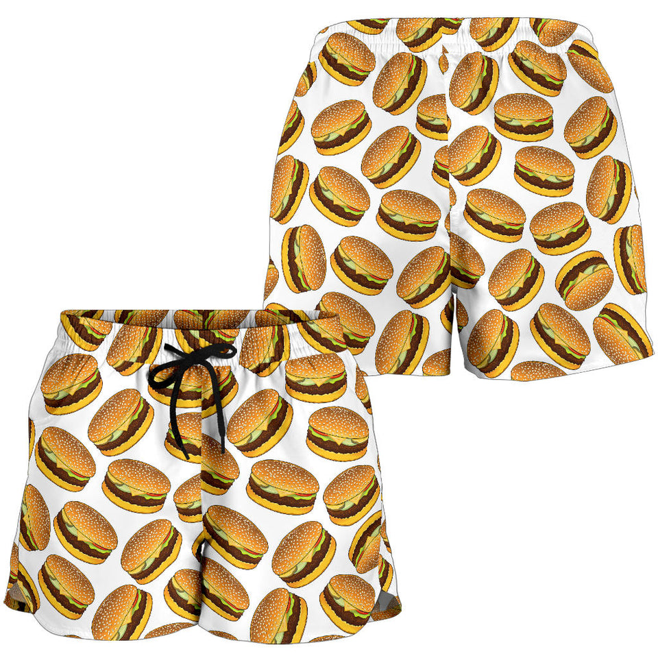 Hamburger Pattern Print Design 03 Women Shorts