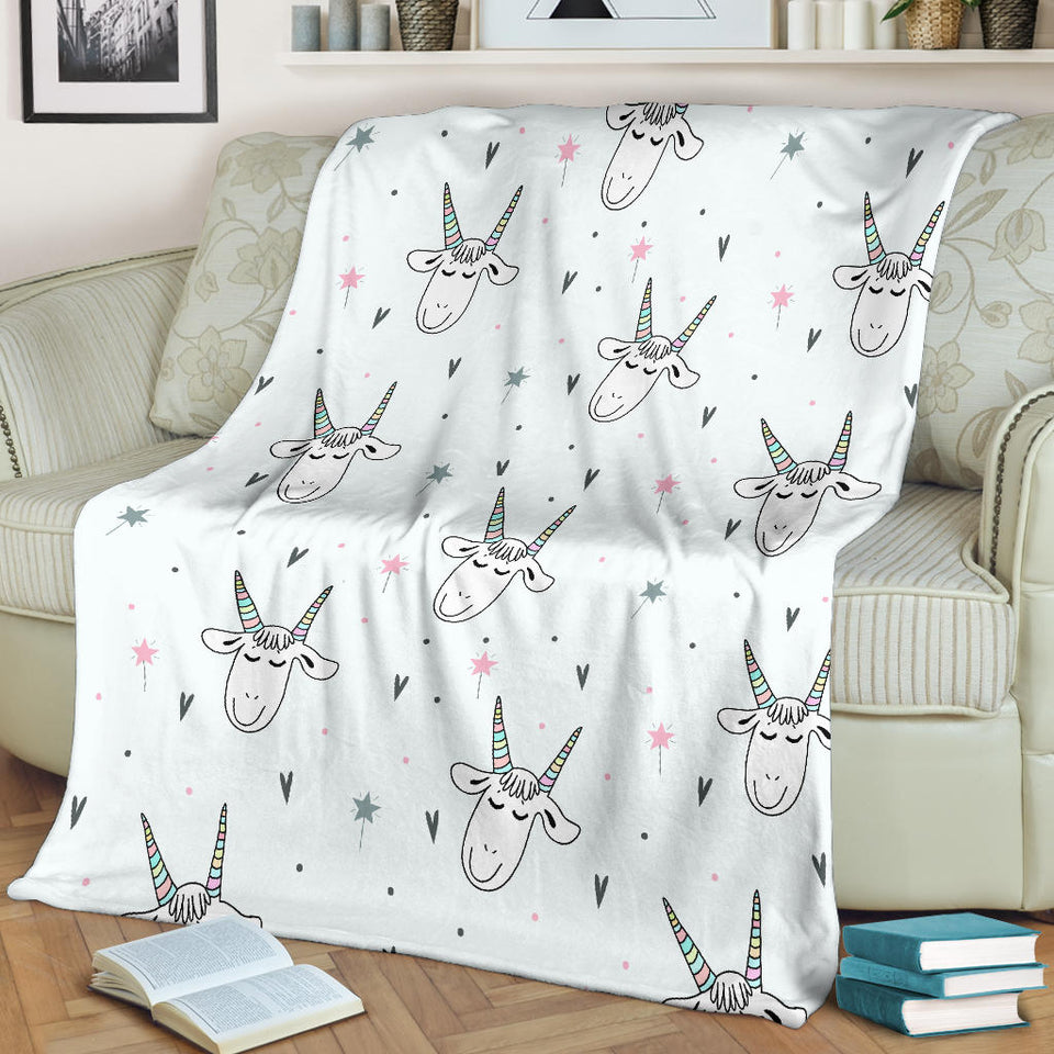 Cute Goat Design Pattern Premium Blanket