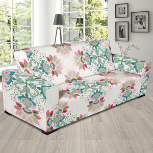 Square Floral Indian Flower Pattern Sofa Slipcover