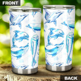 Watercolor Dolphin Pattern Tumbler