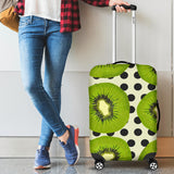 Kiwi Black Dot Background Luggage Covers