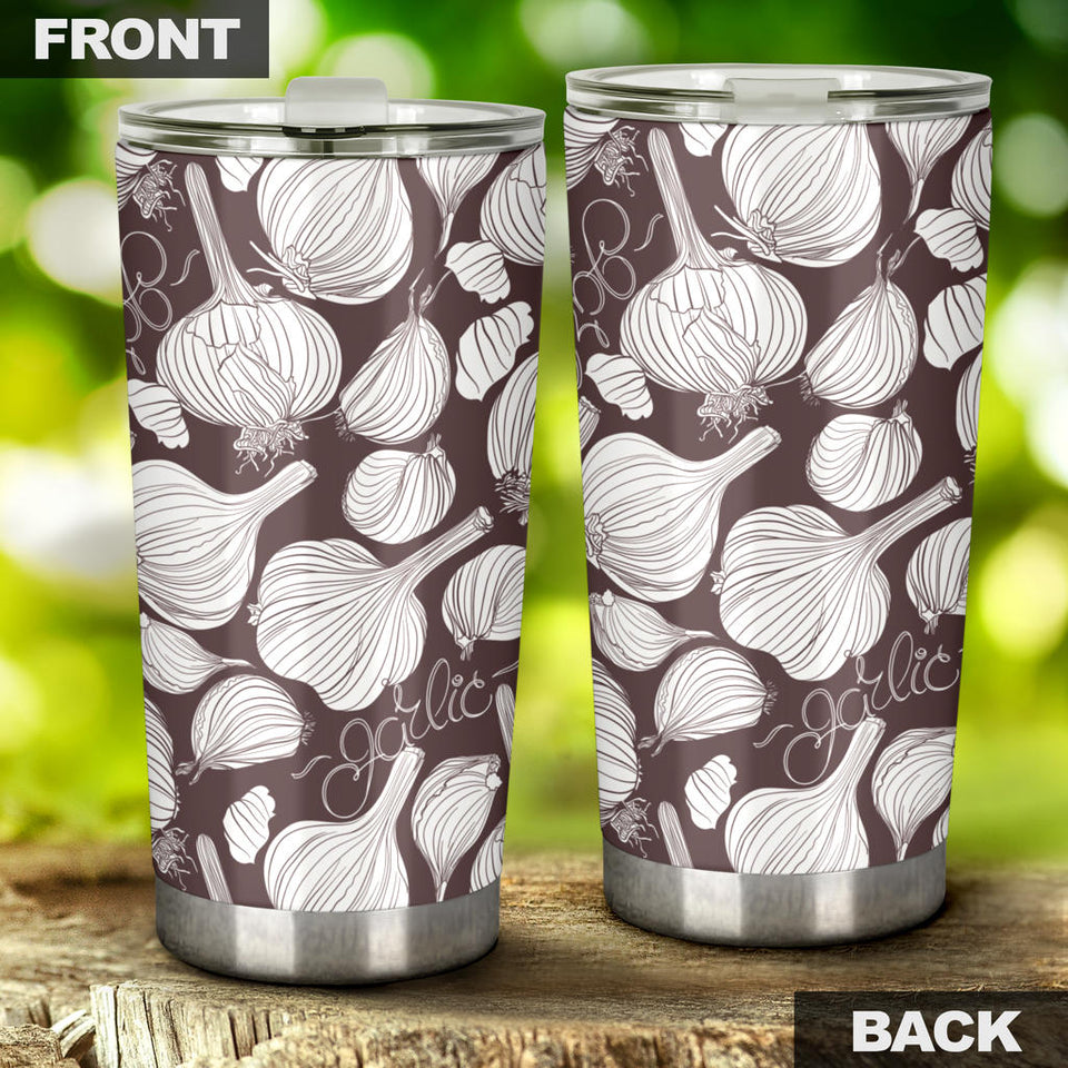 Garlic Bulb Dark Background Tumbler