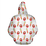 Daruma Japanese Wooden Doll Zip Up Hoodie