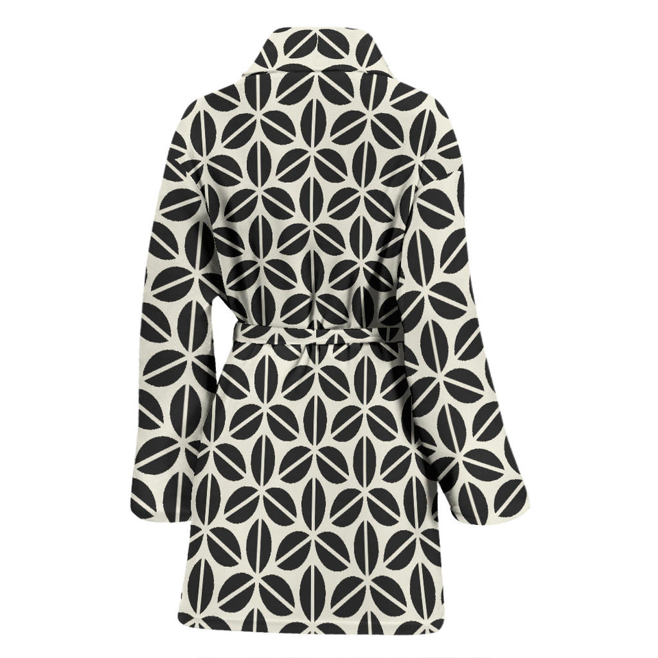 Coffee Bean Abstract Modern Pattern Women'S Bathrobe