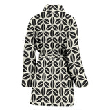Coffee Bean Abstract Modern Pattern Women'S Bathrobe
