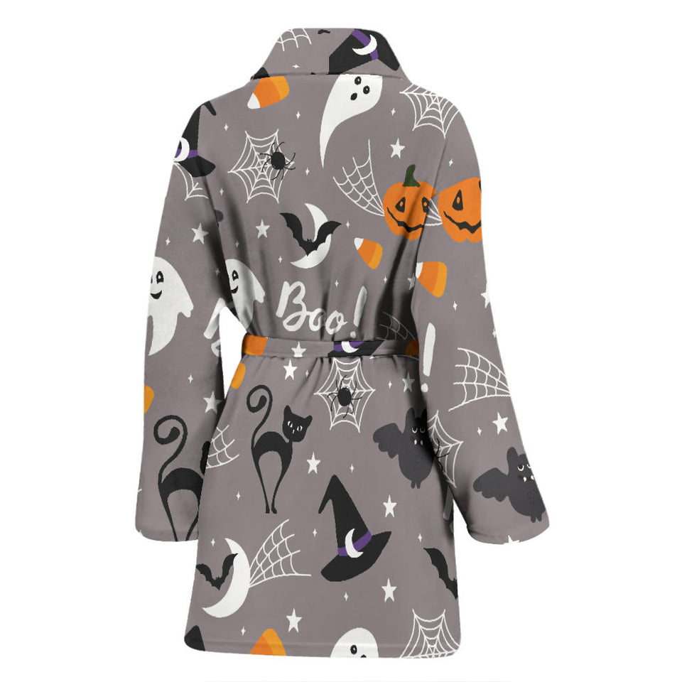 Halloween Design Pattern Women'S Bathrobe
