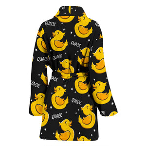 Duck Toy Pattern Print Design 05 Women's Bathrobe